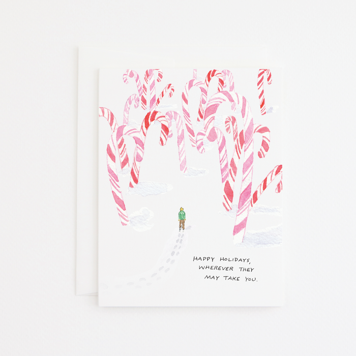 Candy Cane Forest Card