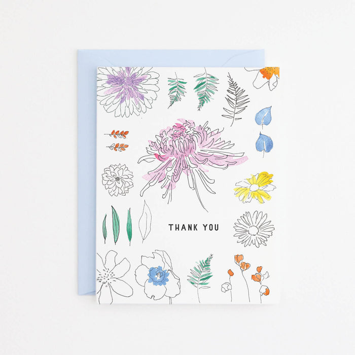 Floral Thank You Card
