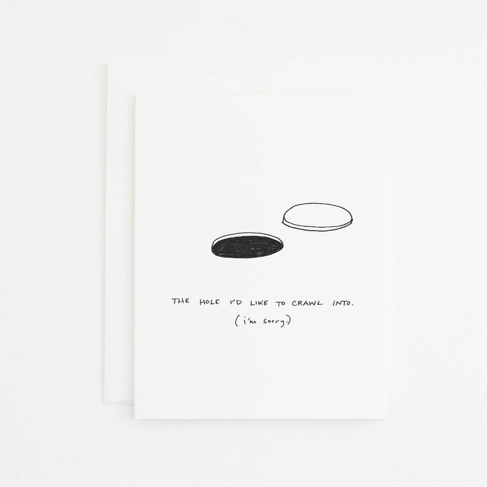 Hole Apology Card