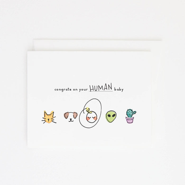 Human Baby Card